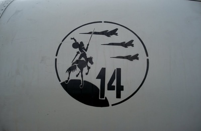 Parche del Ala 14 pintado en uno de sus aviones