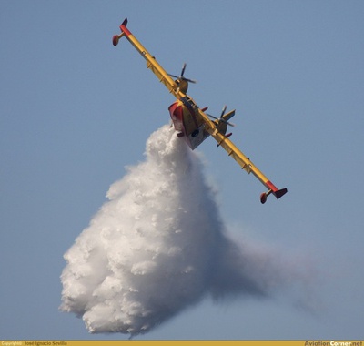 Yo realizando una descarga en el Festival Aéreo de Vigo