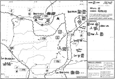 Mapa de meteo significativo de baja cota del día diez de marzo de 2010