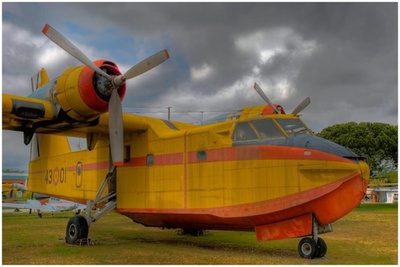 El primer Canadair CL215 que llegó a España descansa hoy en el Museo del Aire de Cuatro Vientos