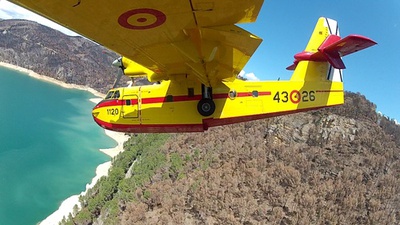 Captura realizada con una camara GoPro colocada en el flotador del plano izquierdo