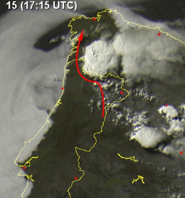 Imagen satelite del noroeste de la peninsula